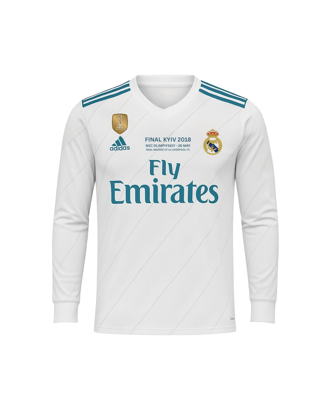 RONALDO 2018 BEYAZ REAL MADRİD UZUN KOLLU FUTBOL FORMASI