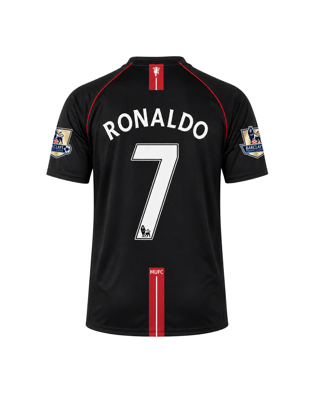 Ronaldo 2008 Manchester United Kısa Kollu Siyah Retro Futbol Forması