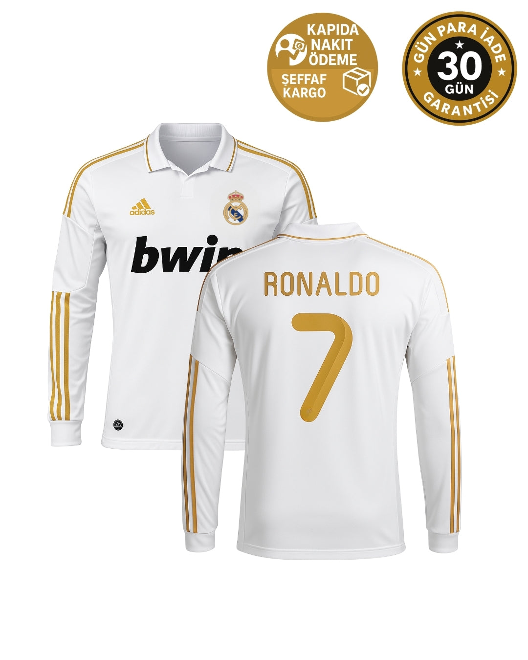 RONALDO REAL MADRİD 2012 SEZONU UZUN KOLLU YETİŞKİN FUTBOL FORMASI