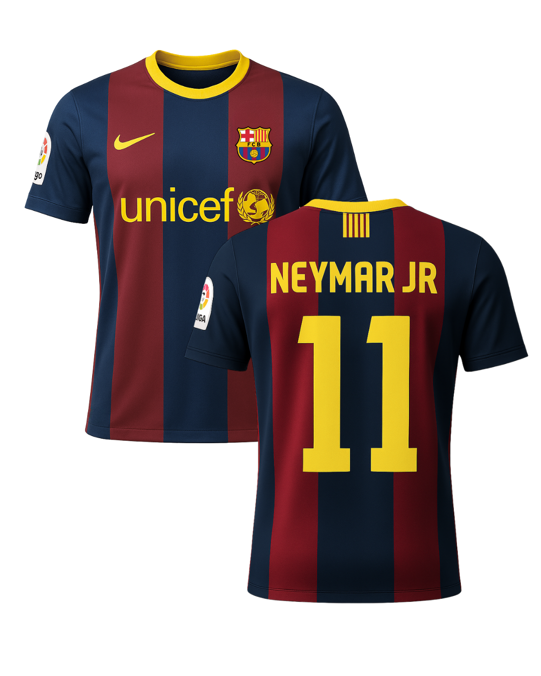 Neymar Jr Barcelona Retro 3'lü Çocuk Futbol Forması (Forma,şort ve çorap)