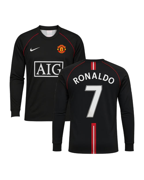 RONALDO SİYAH MANCHESTER UNİTED UZUN KOLLU FUTBOL FORMASI
