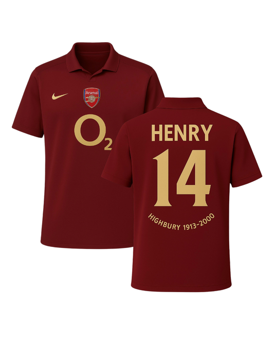 HENRY ARSENAL RETRO YETİŞKİN FUTBOL FORMASI
