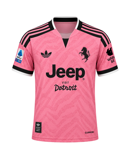 Kenan Yıldız Juventus 26/27 Yeni Sezon Deplasman Pembe 3'lü Çocuk Futbol Forma Seti ( Forma,şort ve çorap )