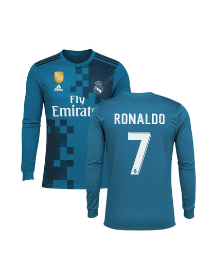 RONALDO TURKUAZ UZUN KOLLU REAL MADRİD FUTBOL FORMASI