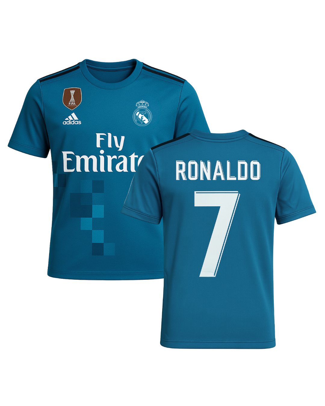 RONALDO REAL MADRİD 2018 SEZONU TURKUAZ ÇOCUK FUTBOL FORMASI