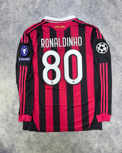 AC Milan 09/10 İç Saha Uzun Kollu Retro Futbol Forması