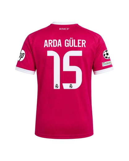 Arda Güler Real Madrid 26/27 Sezonu Alternatif Pembe 3'lü Çocuk Futbol Forma Seti ( Forma,şort ve çorap )