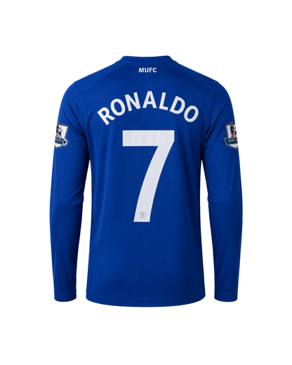 Ronaldo Uzun Kollu Mavi 2008 Manchester United Retro Futbol Forması