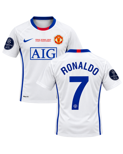 Ronaldo Manchester United 2009 Şampiyonlar Ligi Roma Finali 3'lü Çocuk Futbol Forma Seti ( Forma,şort ve çorap )