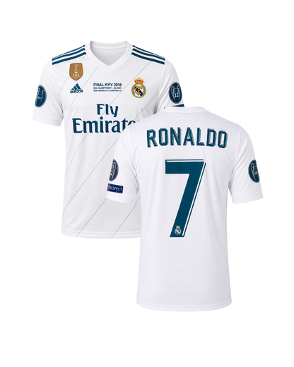 Ronaldo Real Madrid 2018 Şampiyonlar Ligi Finali 3'lü Çocuk Futbol Forma Seti ( Forma,şort ve çorap )