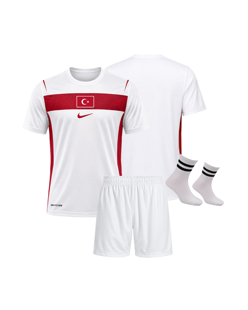 Türkiye 2026 Dünya Kupası Beyaz 3'lü Çocuk Futbol Forması