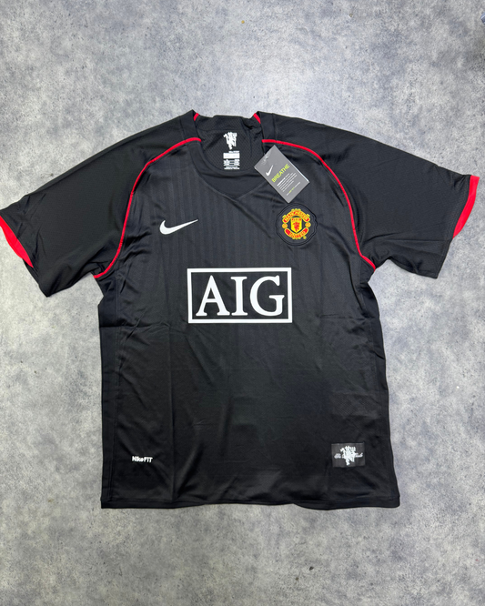 Manchester United 2008 Nostalji Siyah Kısa Kollu Player Futbol Forması