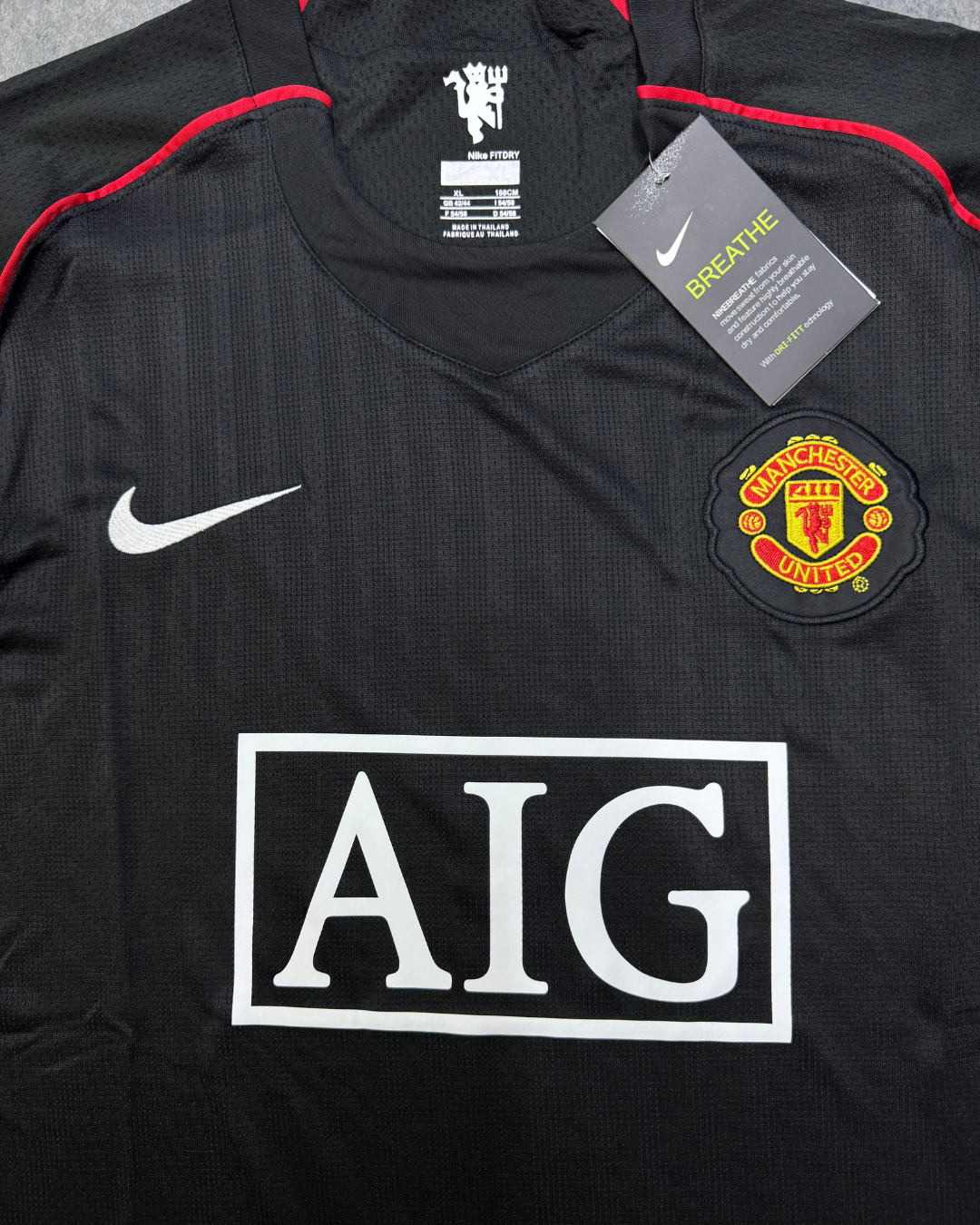 Manchester United 2008 Nostalji Siyah Kısa Kollu Player Futbol Forması