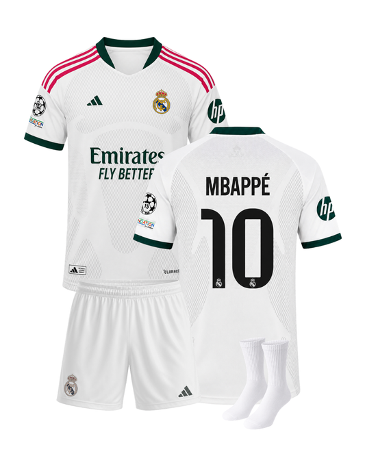 Mbappe Real Madrid 26/27 Sezonu İç Saha 3'lü Çocuk Futbol Forma Seti ( Forma,şort ve çorap )
