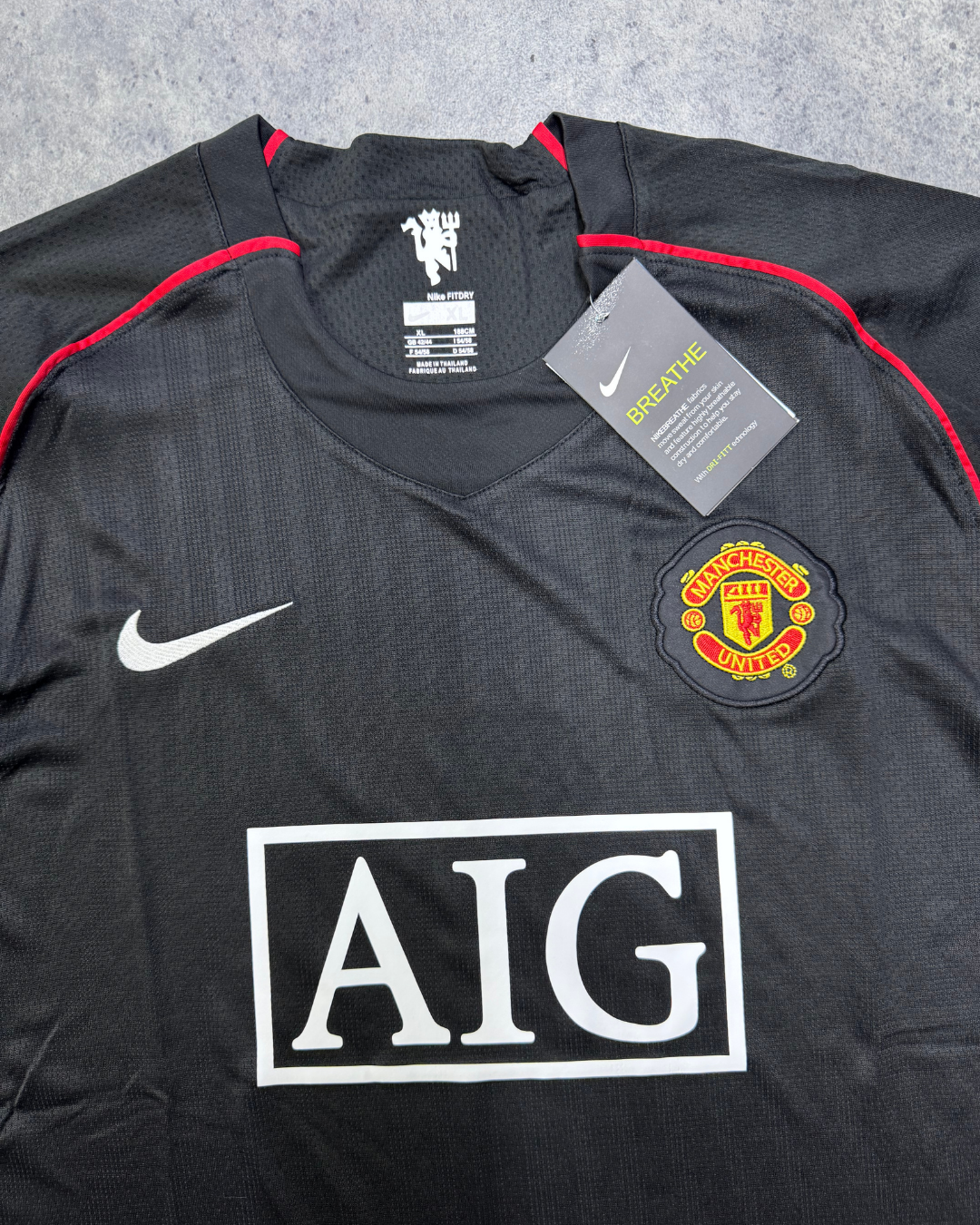 Manchester United 2008 Nostalji Siyah Kısa Kollu Player Futbol Forması