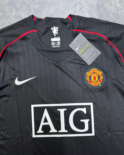 Manchester United 2008 Nostalji Siyah Kısa Kollu Player Futbol Forması