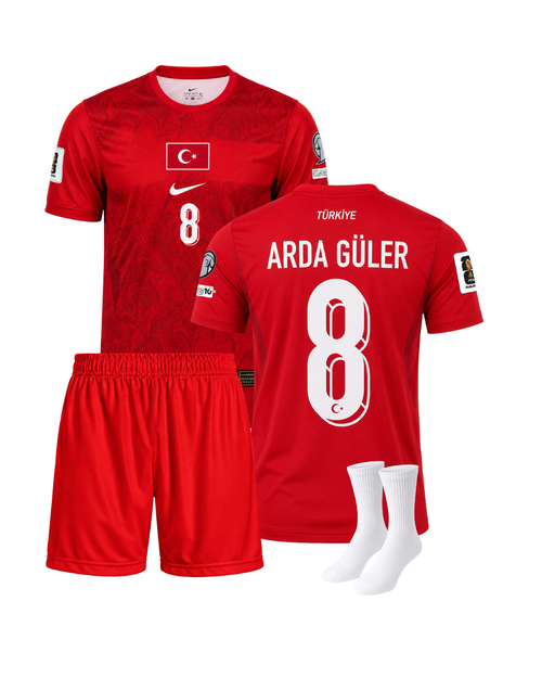 Arda Güler Türkiye 2026 Dünya Kupası Kırmızı 3'lü Çocuk Futbol Forması