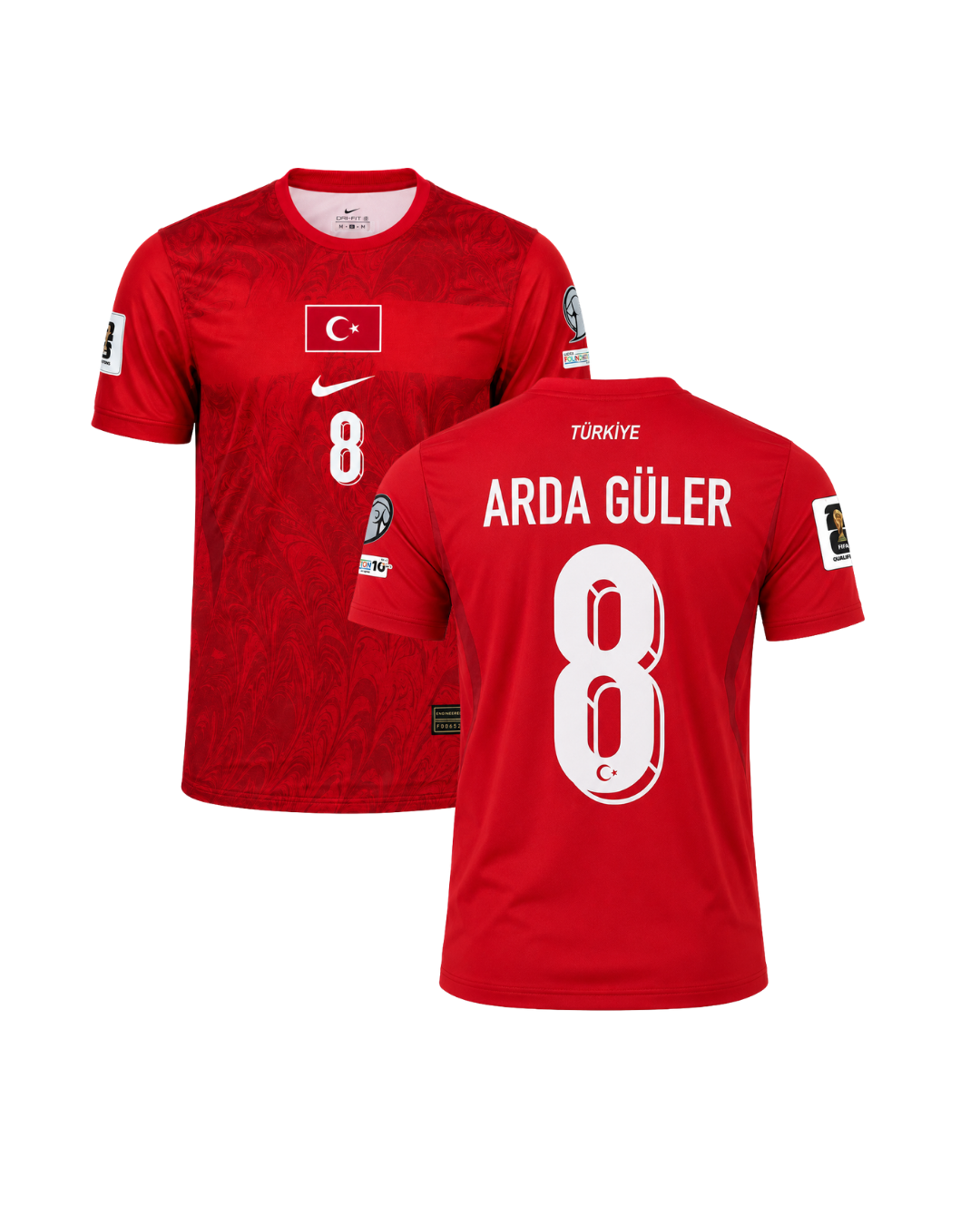 Arda Güler Türkiye 2026 Dünya Kupası Kırmızı Futbol Forması