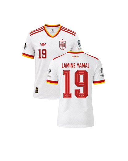 Lamine Yamal İspanya 2026 Dünya Kupası Deplasman 3'lü Çocuk Futbol Forma Seti ( Forma,şort ve çorap )