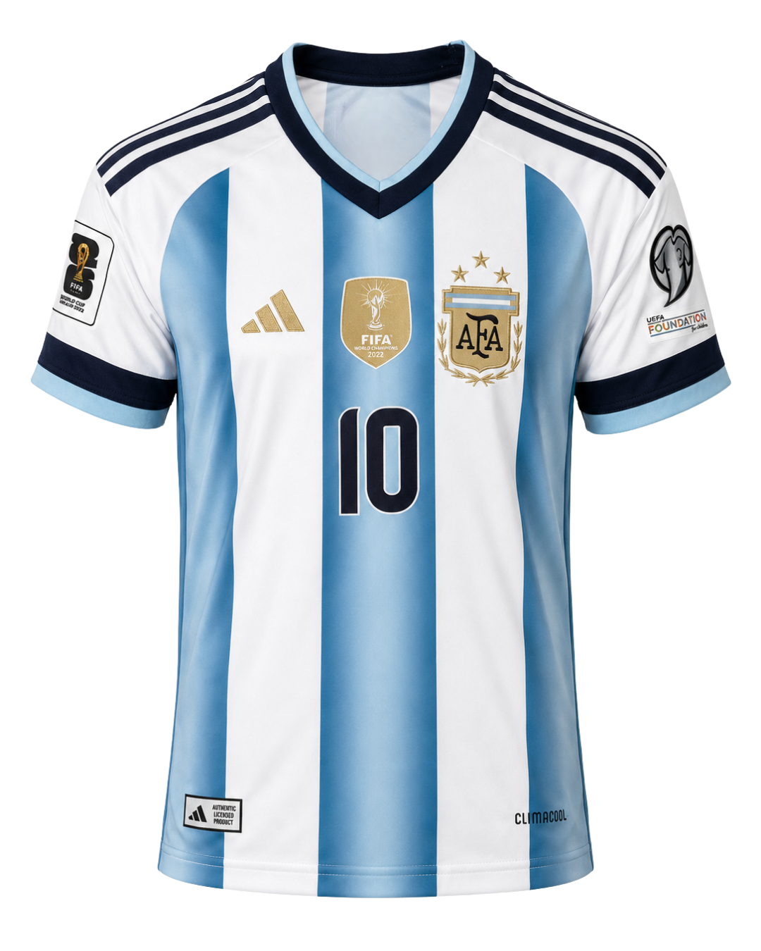 Messi Arjantin 2026 Dünya Kupası 3'lü Çocuk Futbol Forma Seti ( Forma,şort ve çorap )